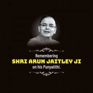 Arun Jaitley Punyatithi marketing poster