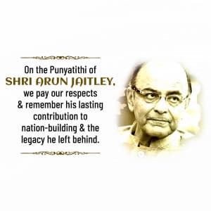 Arun Jaitley Punyatithi graphic