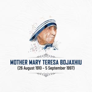 Mother Teresa Jayanti marketing flyer