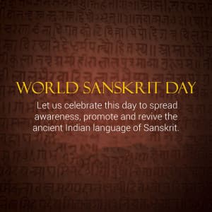 World Sanskrit Day ad post