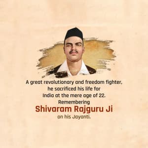 Shivaram Rajguru Jayanti poster Maker