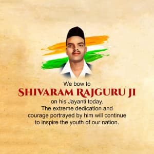 Shivaram Rajguru Jayanti event advertisement