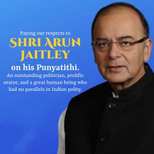 Arun Jaitley Punyatithi poster Maker