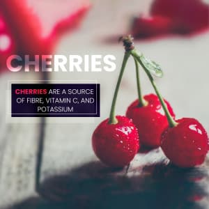 Cherries promotional template