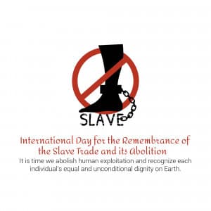 International Day for the Remembrance of the Slave Trade and its Abolition ad post