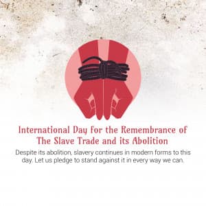 International Day for the Remembrance of the Slave Trade and its Abolition greeting image