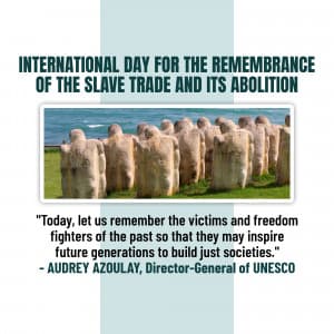 International Day for the Remembrance of the Slave Trade and its Abolition graphic