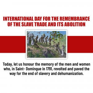 International Day for the Remembrance of the Slave Trade and its Abolition marketing flyer