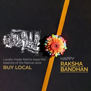 Vocal For Local Raksha Bandhan Facebook Poster