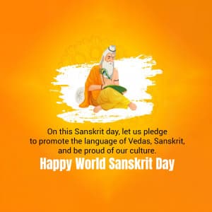 World Sanskrit Day marketing poster