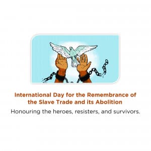 International Day for the Remembrance of the Slave Trade and its Abolition whatsapp status poster