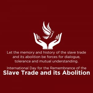 International Day for the Remembrance of the Slave Trade and its Abolition Facebook Poster