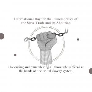 International Day for the Remembrance of the Slave Trade and its Abolition event advertisement