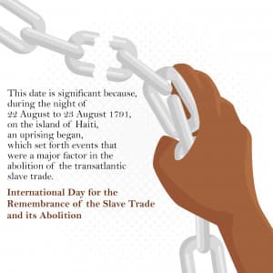 International Day for the Remembrance of the Slave Trade and its Abolition illustration