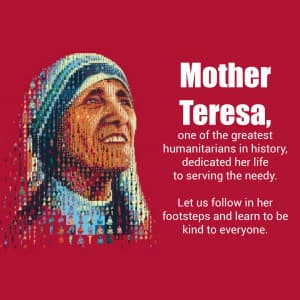 Mother Teresa Jayanti marketing poster