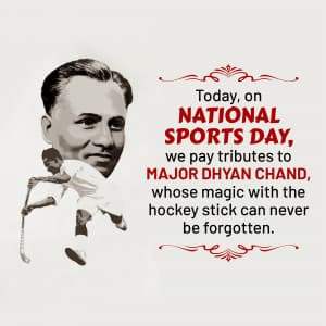 National Sports Day marketing flyer