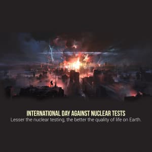 International Day Against Nuclear Tests marketing poster