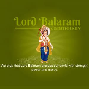 Lord Balarama Jayanti event advertisement