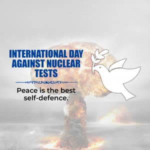 International Day Against Nuclear Tests marketing flyer