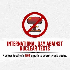 International Day Against Nuclear Tests Facebook Poster