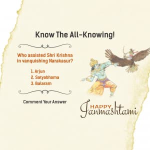 Krishna Quiz marketing flyer
