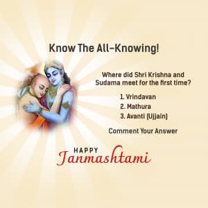 Krishna Quiz whatsapp status poster