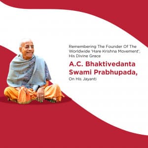 A. C. Bhaktivedanta Swami Prabhupada greeting image