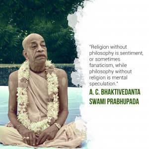 A. C. Bhaktivedanta Swami Prabhupada Facebook Poster