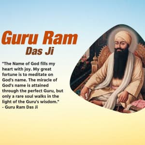 Guru Ram Das Punyatithi whatsapp status poster