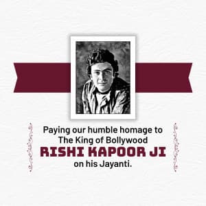 Rishi Kapoor Jayanti greeting image