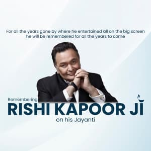 Rishi Kapoor Jayanti marketing poster