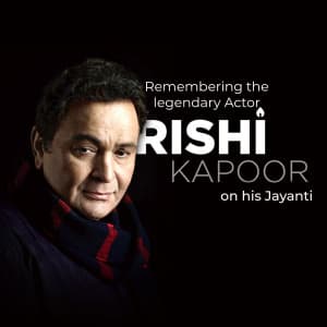 Rishi Kapoor Jayanti marketing flyer