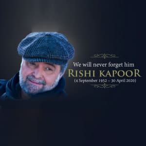 Rishi Kapoor Jayanti poster Maker