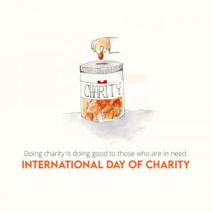 International Day of Charity advertisement banner
