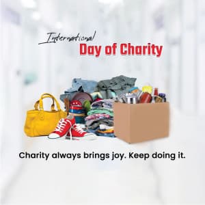 International Day of Charity graphic