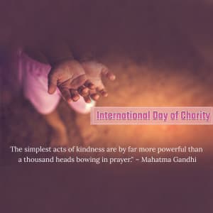 International Day of Charity marketing flyer