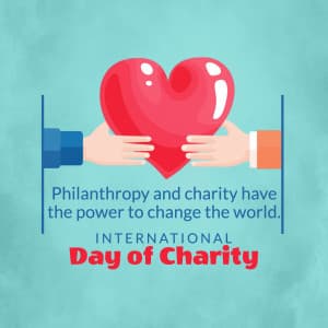 International Day of Charity graphic