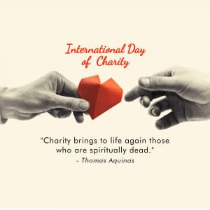International Day of Charity flyer