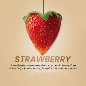 Strawberries promotional template