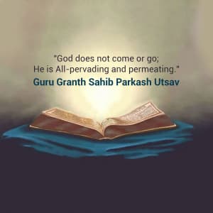 Parkash Utsav Sri Guru Granth Sahib Ji advertisement banner