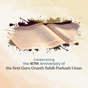 Parkash Utsav Sri Guru Granth Sahib Ji greeting image
