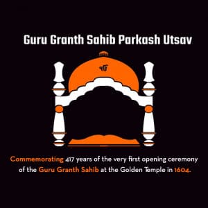 Parkash Utsav Sri Guru Granth Sahib Ji marketing poster