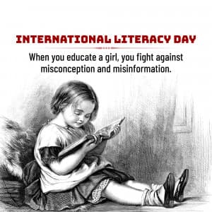 International Literacy Day event advertisement