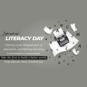 International Literacy Day marketing flyer