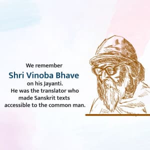 Vinoba Bhave Jayanti illustration