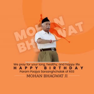Mohan Bhagwat Birthday poster Maker