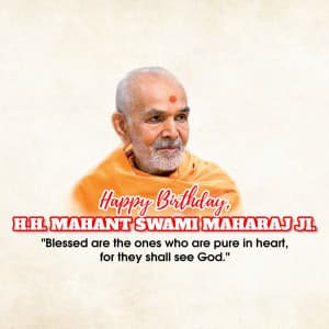 Mahant Swami Maharaj Birthday flyer