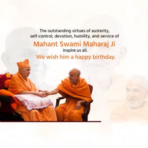Mahant Swami Maharaj Birthday banner
