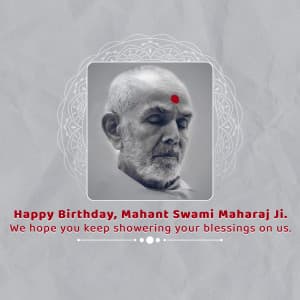 Mahant Swami Maharaj Birthday post
