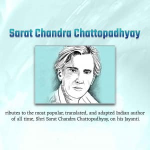 Sarat Chandra Chattopadhyay Jayanti graphic